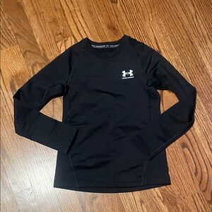 Under Armour Kids Black Long-Sleeve HeatGear Performance Top